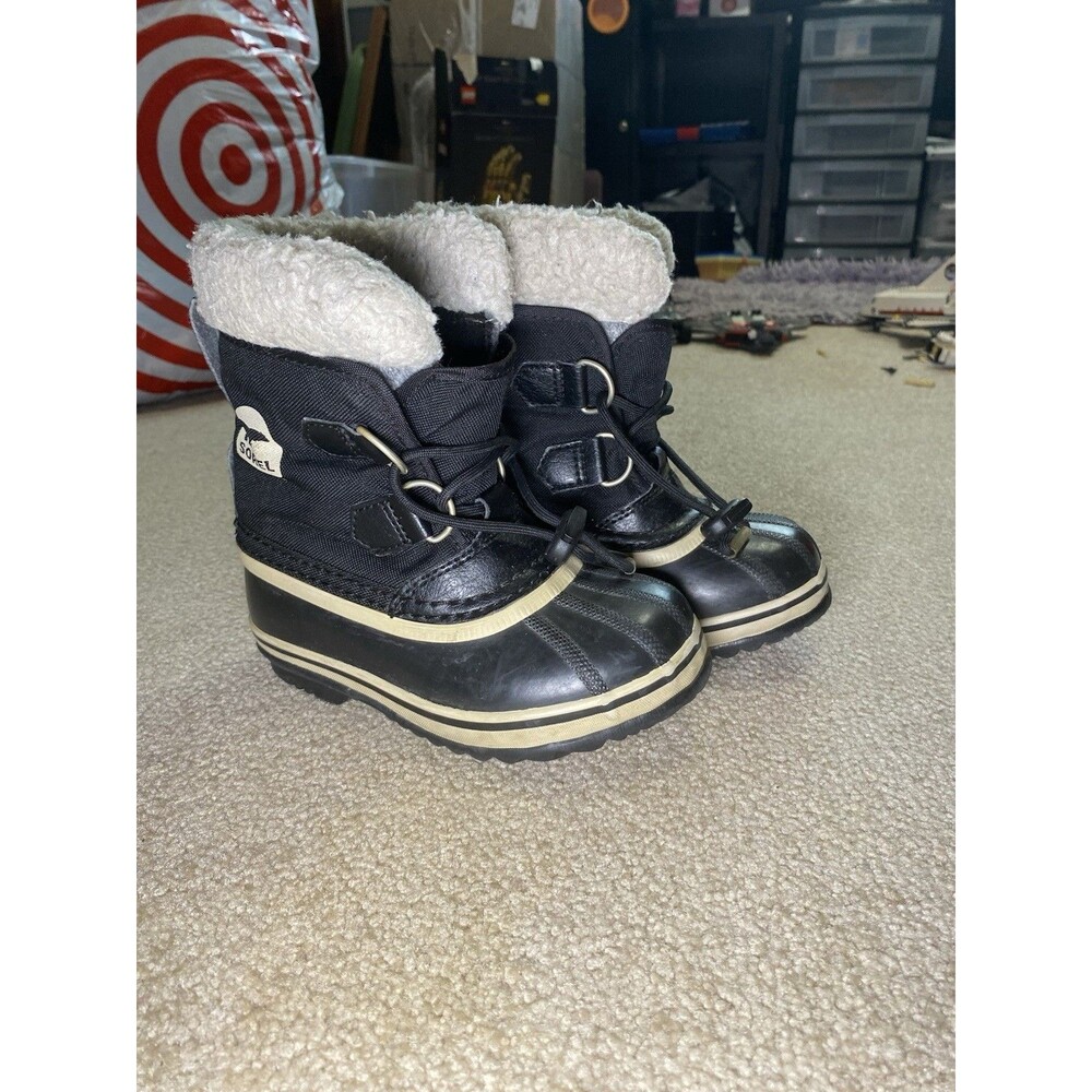 Sorel Yoot Pac Nylon 11C Little Kids Waterproof Winter Snow Boots Black